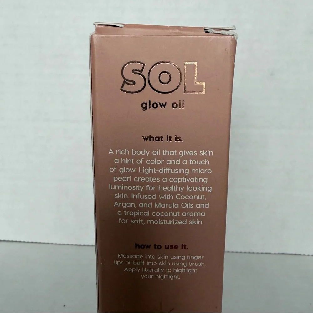 NIB Sol Body Glow Oil in Shade Golden 3.5 oz Tan Summer Vacation Beach Vegan - Picture 7 of 12